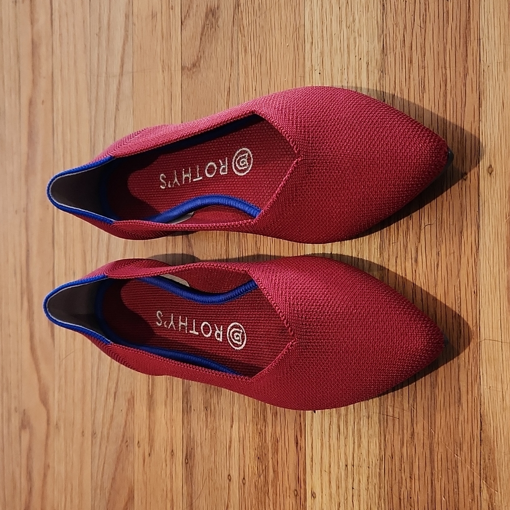Like New Rothy's The Point Chili Red 7.5 - Picture 4 of 9